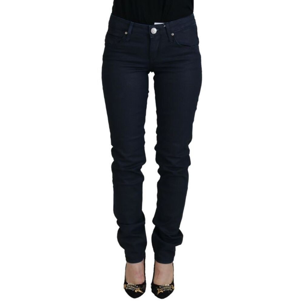 Acht Blue Cotton Low Waist Slim Fit Women Casual Denim Women's Jeans